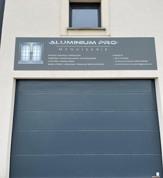 enseigne aluminium lyon
