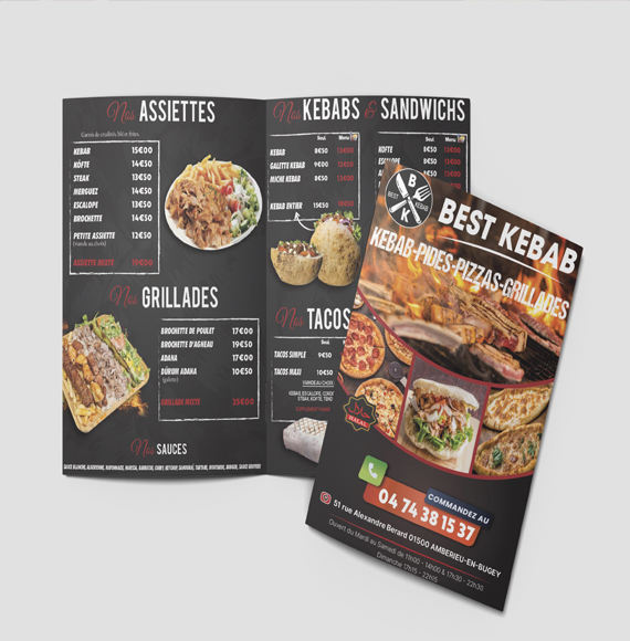 dépliant menu flyer lyon pas cher lyon