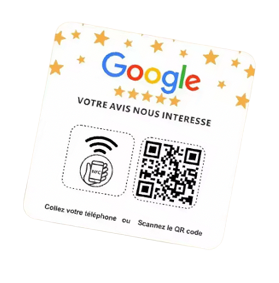 plaque nfc qrcode google lyon