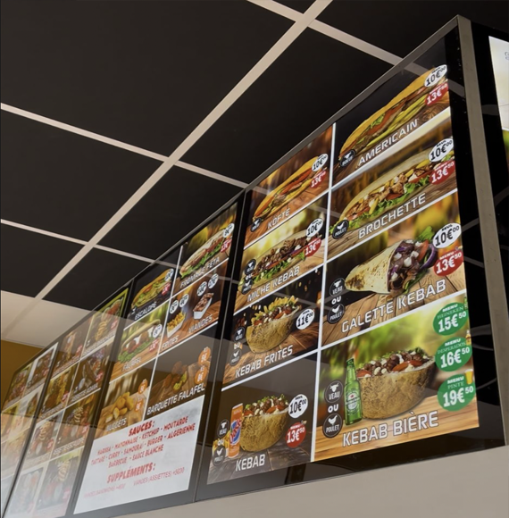 impression menu board restaurant lyon